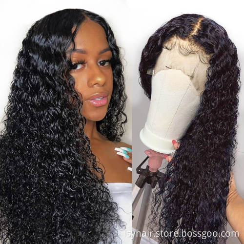 New Method Premade Fake Scalp Human Hair Lace Front Wigs Pre plucked Brazilian Deep Curly Amazon Wigs Glueless Lace Wigs